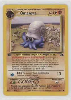Omanyte 1st Ed. Pokemon Neo Discovery #60 2001 - Image 1