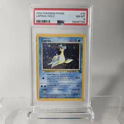 PSA 8 LAPRAS HOLO FOSSIL 1999 #10 - Image 1
