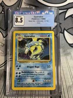 1999 POKEMON BASE SET UNLIMITED HOLO #6/102 GYARADOS CGC 8.5 - Image 1
