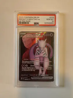Pokemon TCG Team Rocket's Mewtwo Ex 213/182 Ultra Rare PSA 10 Gem Mint - Image 1