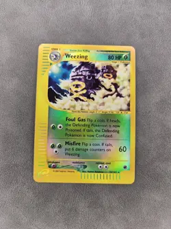 Pokemon TCG Weezing 32/165 Reverse Holo Rare Expedition Base Set - NM - Image 1