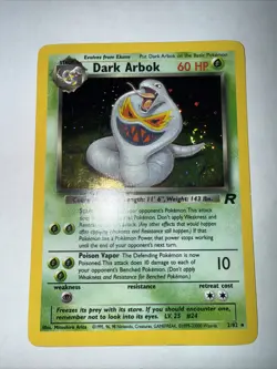 Dark Arbok 2/82 Team Rocket Pokemon TCG 60 HP Holo Rare Unlimited English - Image 1