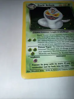 Dark Arbok 2/82 Team Rocket Pokemon TCG 60 HP Holo Rare Unlimited English - Image 2