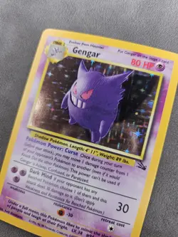 Pokemon TCG Gengar 5/62 Holo Rare Unlimited WOTC Fossil - NM - Image 2