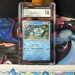 Vaporeon 168 Holo Promo - CGC Gem Mint 10 - Prismatic Poster Coll. - Pokemon TCG - Image 1
