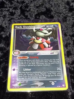 2004 Pokemon Team Rocket Returns Dark Slowking Holo 9/109 - LP/MP - Image 3