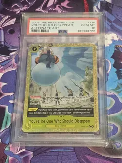 One Piece 2025 You're The One Who Should Disappear OP06-115 Alt Art PRB02 PSA 10 - Image 1