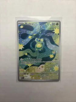 Pokemon Budew Full Art Holo Rare ASC 221/217 Card English 2026 - Image 1