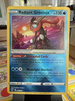 Pokemon Radiant Greninja 046/189 Astral Radiance Shiny Holo Card Mint - Image 1