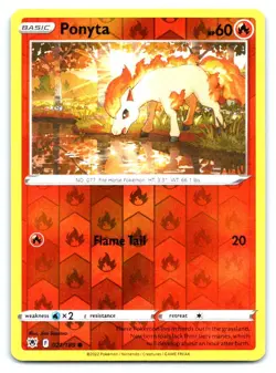 Ponyta Pokemon Reverse Holo Common SWSH10: Astral Radiance 021/189 - Image 1