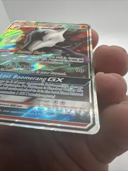 Alolan Marowak GX SM187 Sun & Moon Black Star Promo Holo Pokemon Card LP - Image 3