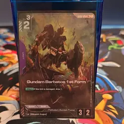 Bandai Gundam War TCG Gundam Barbatos 1st Form LR+ Foil Unit Card GD02-054 - Image 1