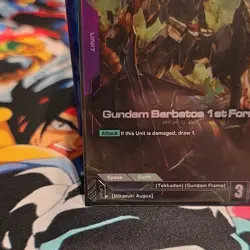 Bandai Gundam War TCG Gundam Barbatos 1st Form LR+ Foil Unit Card GD02-054 - Image 4