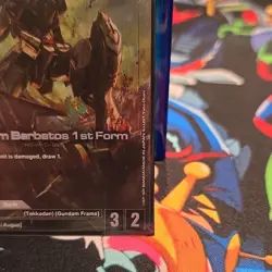 Bandai Gundam War TCG Gundam Barbatos 1st Form LR+ Foil Unit Card GD02-054 - Image 5