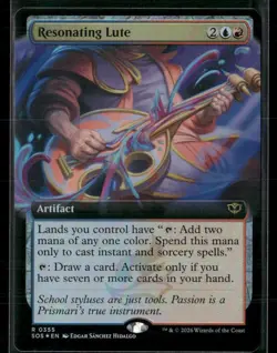 Secrets of Strixhaven #355 Resonating Lute (Extended Art) Foil - Image 1