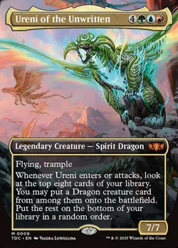 MTG Ureni of the Unwritten - Foil - Borderless, Light Play, English Commander: T - Image 1