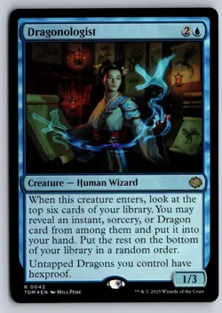 Dragonologist 42 R Tarkir: Dragonstorm Magic: The Gathering Foil NM/M - Image 1