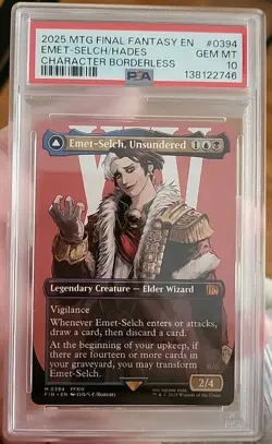 Magic: The Gathering 2025 Final Fantasy Emet-selch/hades Borderless Psa 10 - Image 1