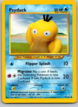 PSYDUCK 79/105 N4 NEO DESTINY POKEMON CARD TCG LP 2002 - Image 2