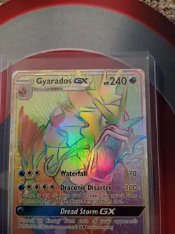 Pokemon Gyarados GX 112/111 SM-Crimson Invasion Secret Rare Full Art Holo - Image 3