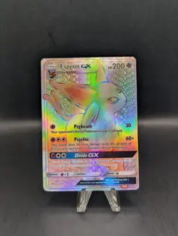 Espeon GX Sun & Moon Base Set 152/149 Pokemon Holo Secret Rare Rainbow - Image 2