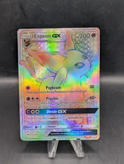 Espeon GX Sun & Moon Base Set 152/149 Pokemon Holo Secret Rare Rainbow - Image 3