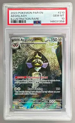 2023 Pokemon Scarlet Violet Paradox Rift 210 Aegislash PSA 10 146031358 - Image 1