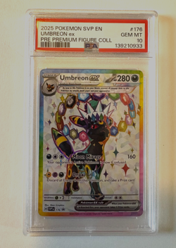 2025 POKEMON SVP EN-SV BLACK STAR PROMO #176 UMBREON EX PSA 10 - Image 1