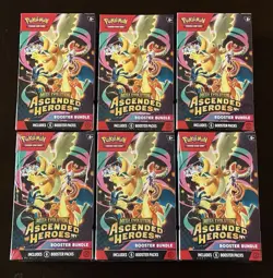 Pokemon Ascended Heroes Booster Bundle Lot of 6 - Image 1