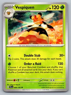 Pokemon TCG SV02: Paldea Evolved Vespiquen 009/193 - Image 1