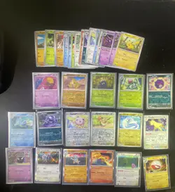 Pokemon Card Lot 40 SV Pokemon 151 Set Cards 5 Holo 12 Reverse 23 Common NM - Image 1