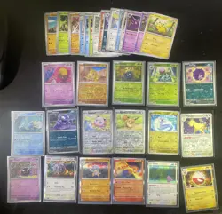 Pokemon Card Lot 40 SV Pokemon 151 Set Cards 5 Holo 12 Reverse 23 Common NM - Image 3