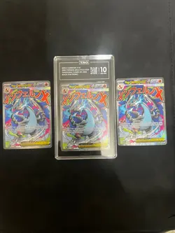 TAG 10 Pokemon TCG Mega Charizard X ex 023 Black Star Promo PLUS 2 RAW COPYS - Image 1