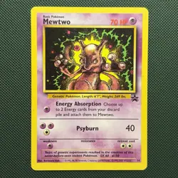 Pokemon Vintage Mewtwo 14/53 Wotc Black Star Promo 2000 - Image 1
