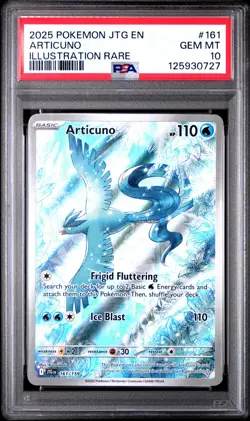2025 POKEMON JTG EN-JOURNEY TOGETHER ILLUSTRATION RARE #161 ARTICUNO PSA 10 - Image 1
