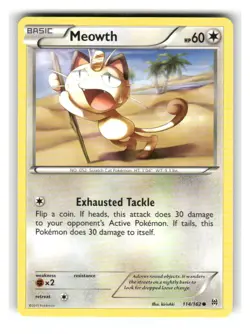 Meowth 114/162 Common BREAKthrough Pokemon Near Mint - Image 1