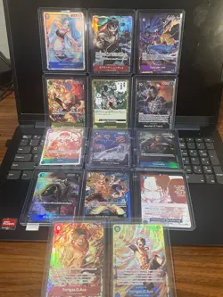 Bandai One Piece Card Game Character Foil Regular 14 Cards Lot Japanese Ace Law - Image 1