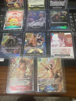 Bandai One Piece Card Game Character Foil Regular 14 Cards Lot Japanese Ace Law - Image 3