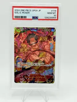 PSA 10 GEM MINT Japanese One Piece 2024 Gol D. Roger OP09-118 A New Emperor - Image 1