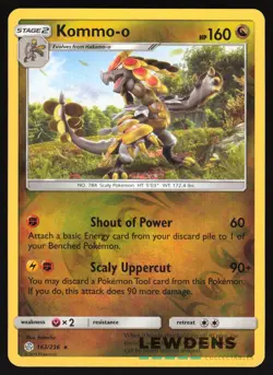 Kommo-o - 163/236 - Reverse Holo Holo Rare - Cosmic Eclipse - Pokemon Card - Image 1