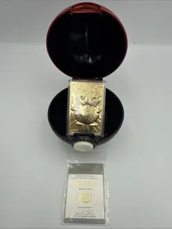 1999 Pokemon Togepi 23K Gold Plated Card w/ COA Certificate + Pokeball - Image 4