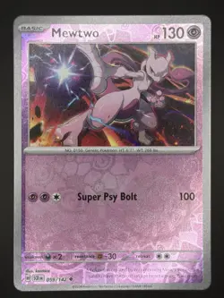Mewtwo 059/142 Pokemon Stellar Crown Reverse Holo POKEMON CARD LP - Image 1