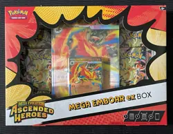 Pokemon TCG Ascended Heroes Mega Emboar Ex Box - Sealed In Hand Fast Ship - Image 1
