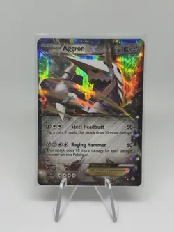 Aggron-EX 94/160 XY: Primal Clash Full Art Holo Rare EX Metal Pokemon NM - Image 1