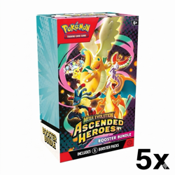 Pokemon Mega Evolutions Ascended Heroes Booster Bundle LOT OF 5 IN HAND - Image 1