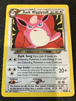 Dark Wigglytuff - 40/105 Pokemon Neo Destiny - NM! - Image 1