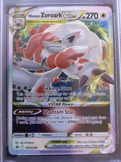 2022 Pokemon SWSH Black STAR Promo Hisuian Zoroark VSTAR SWSH298 PSA 10 GEM MT - Image 2