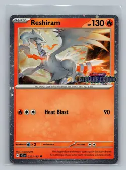 Reshiram (Stellar Crown Stamped) 022/142 Holo Pokemon NM - Image 1