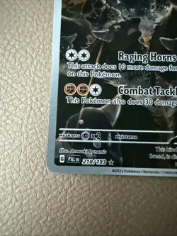 Pokemon Paldean Tauros Illustration Rare 130 HP SV02 Paldea Evolved 218/193 - Image 5