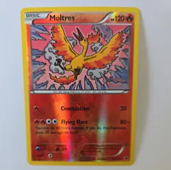 NM Moltres - 9/124 - Rare - Reverse Holo Pokemon Fates Collide - Image 1